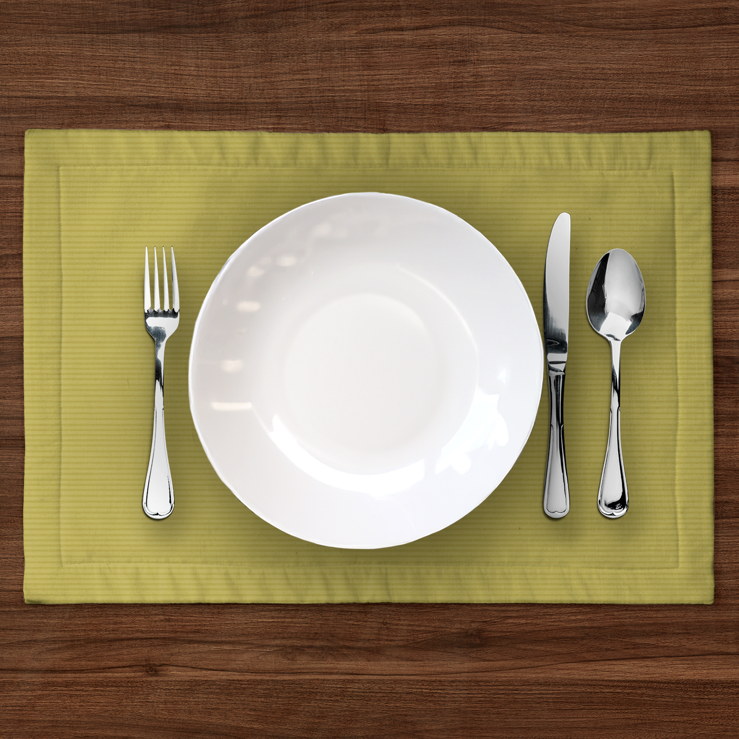 ONE Classic Placemat - Green in Mid Cotton Twill