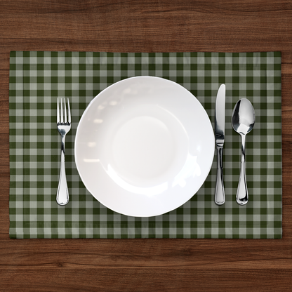 ONE Mini Gingham Placemat in Olive Green