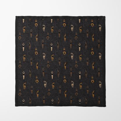 Swimmers in Summer in Dark Grey Napkin in Lightweight Linen