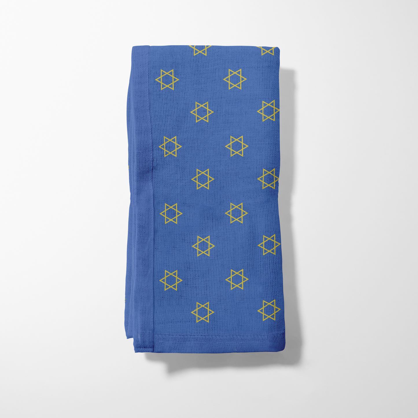 Star of David Napkin in Dark Blue and Yellow