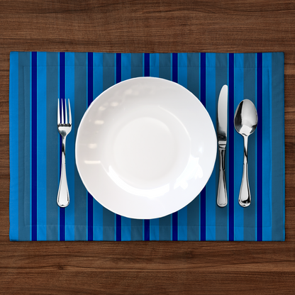 Candy Stripes Placemat in Super Blue