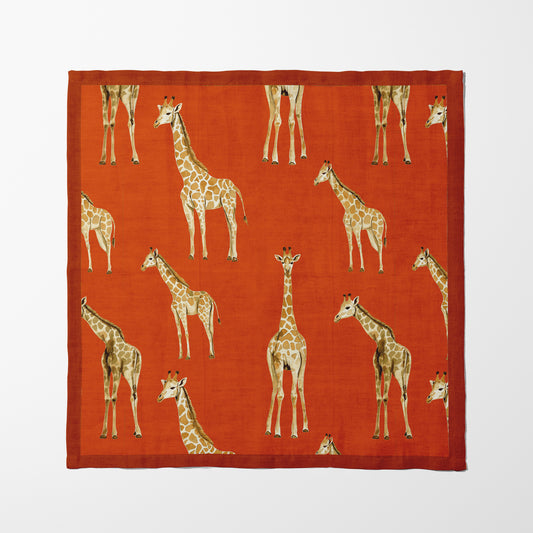 Napkin - Giraffes in rust