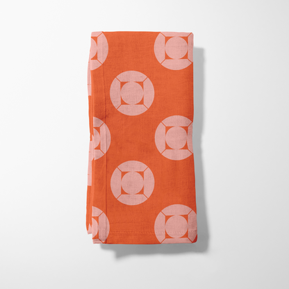 My Home is yours - Orange in Organic Cotton Voile