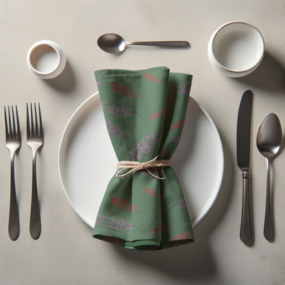 Lavender Haze in Green Napkin