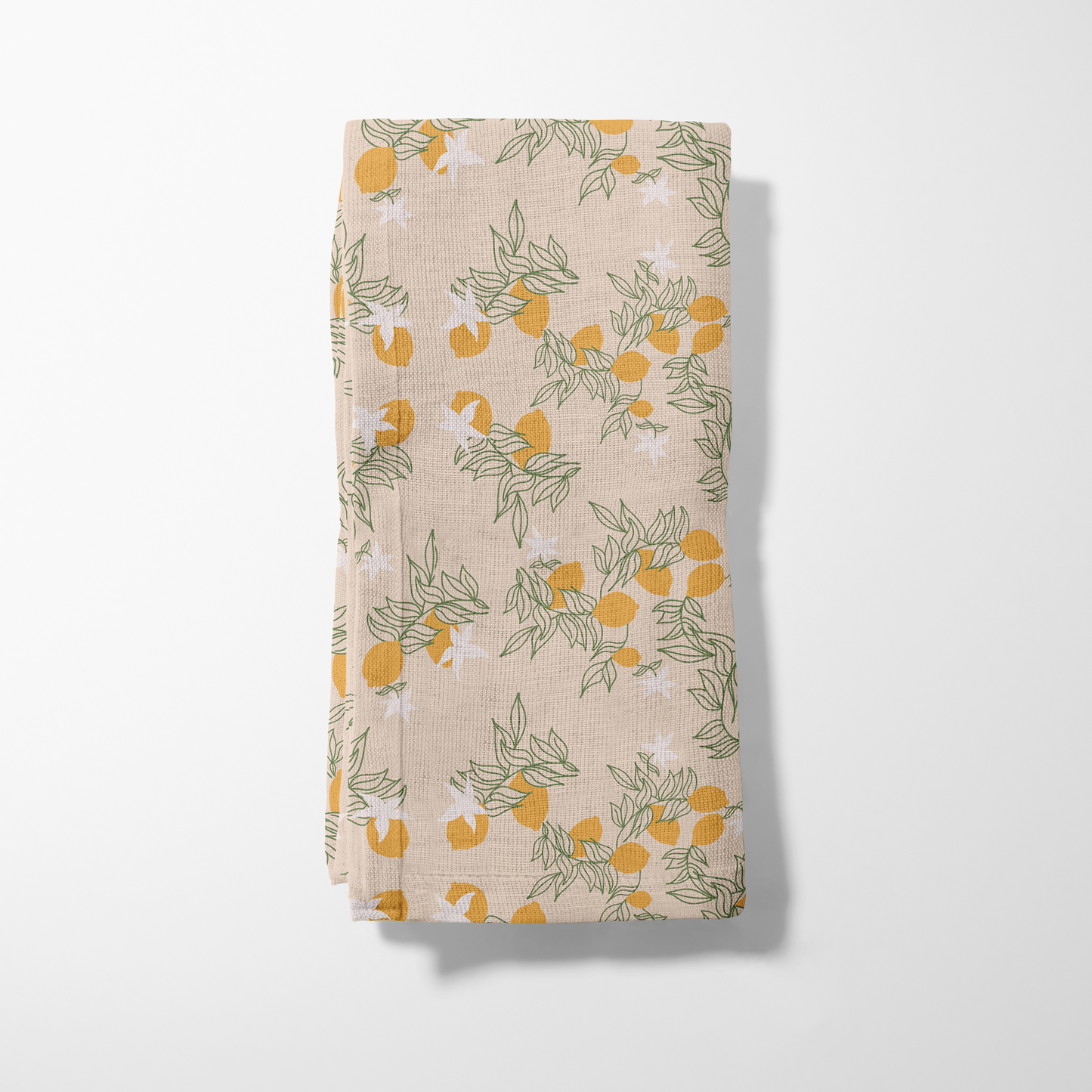 Lemon Flower Napkin in Light Beige