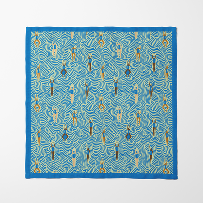 Swimmers in Summer in Cerulean Lime Napkin