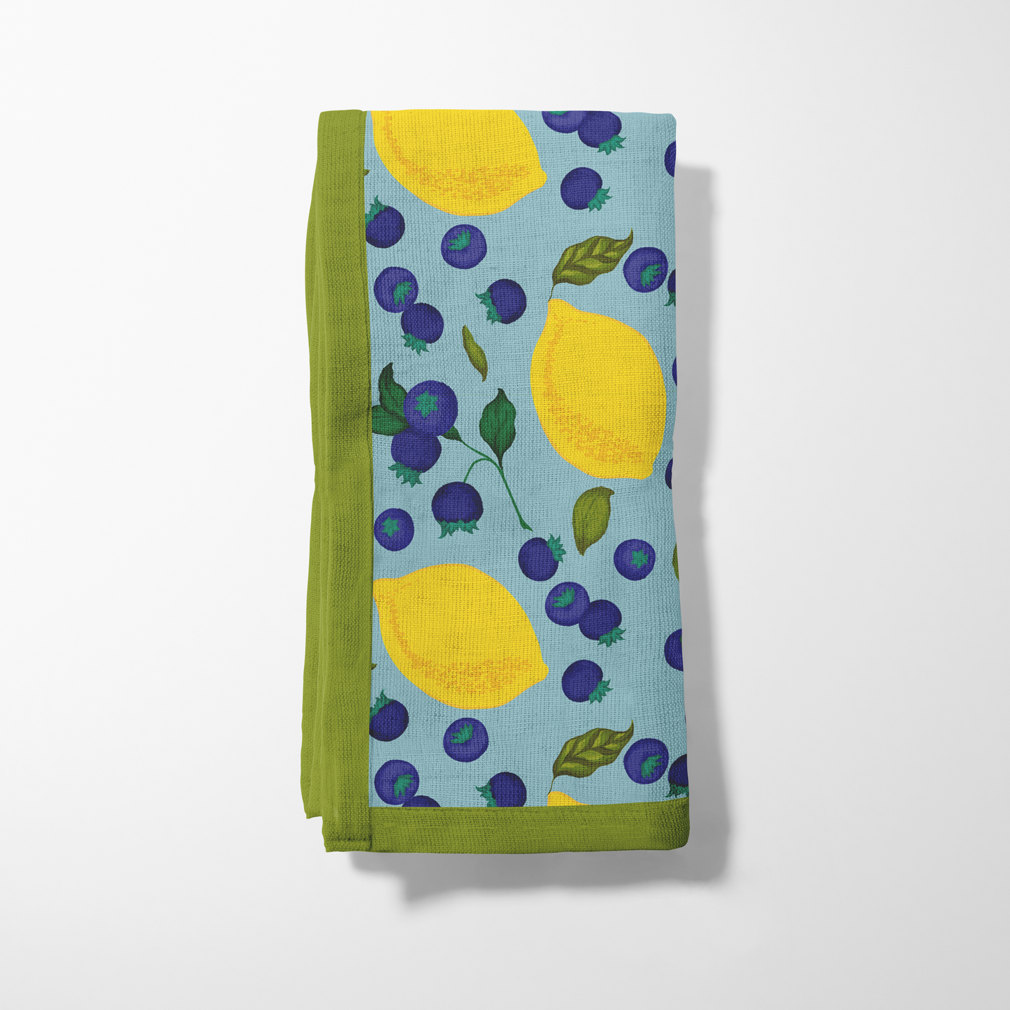 Spring Lemons Napkin in Aqua