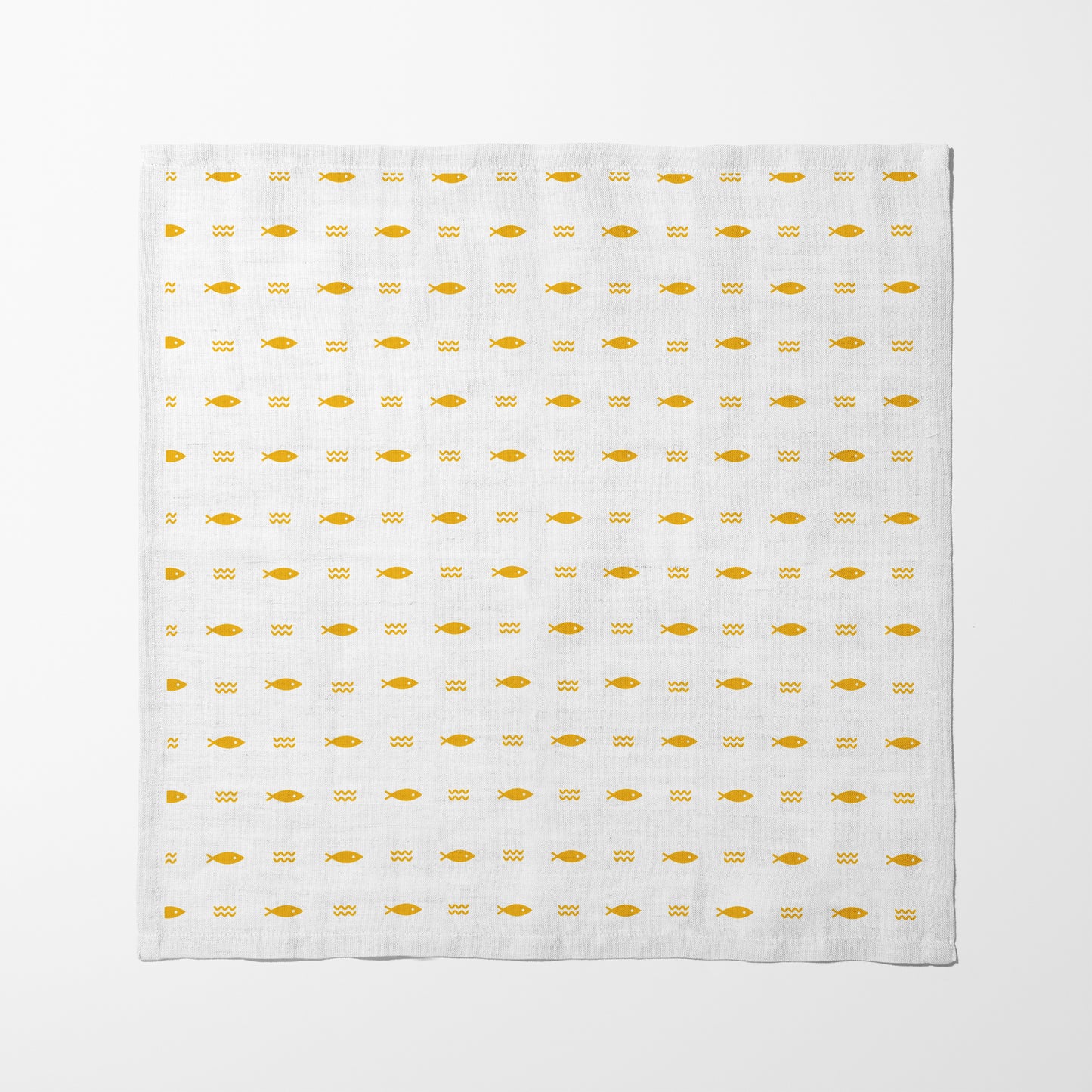 Fish and Waves Napkin in Orange