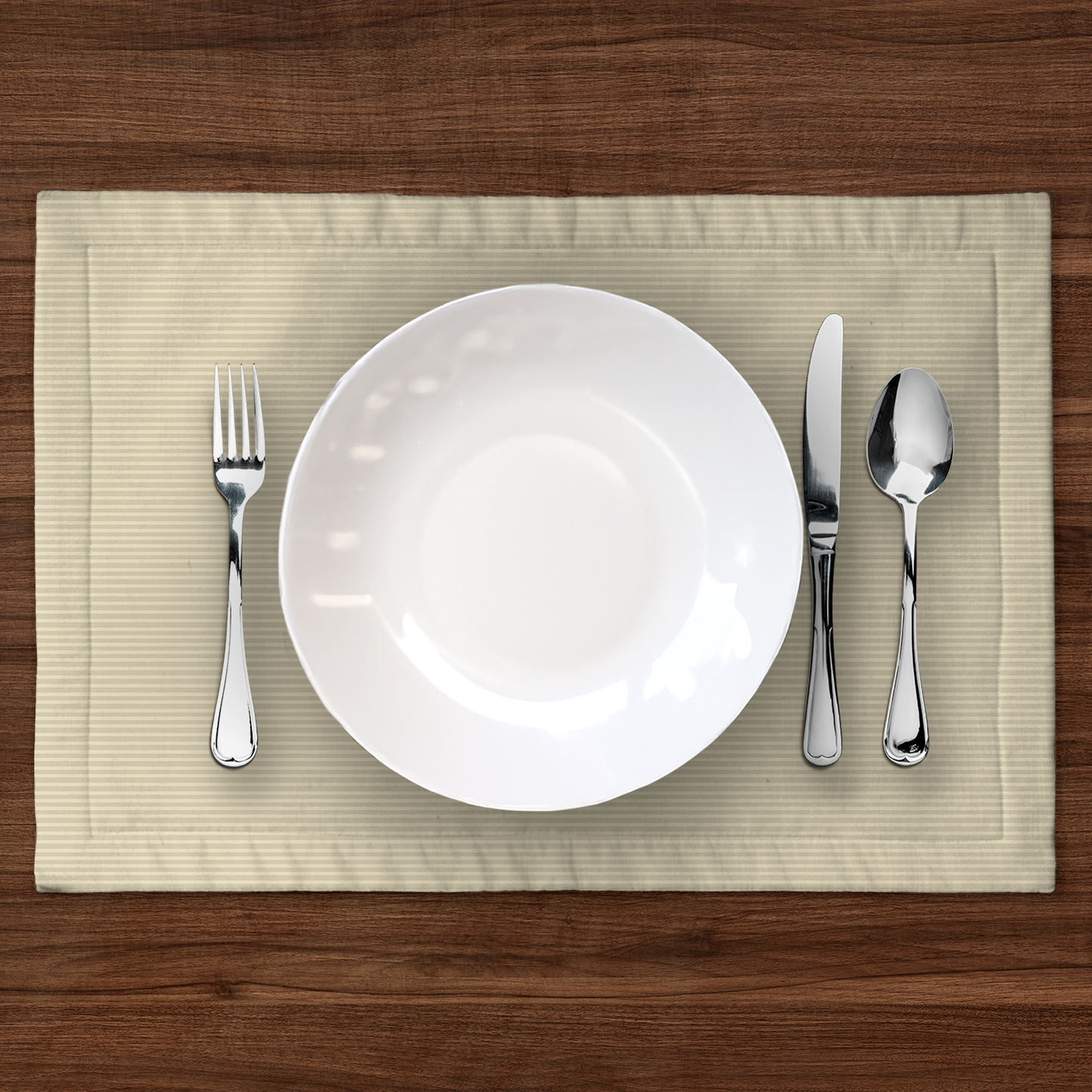 ONE Classic Placemat - Oatmeal in Mid Cotton Twill