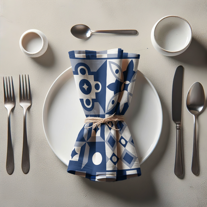 Blue Oporto Napkin in Lightweight Linen