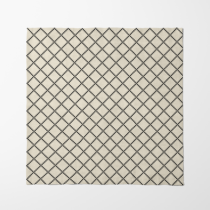 ONE Diamond Grid - Cream in Lightweight Linen