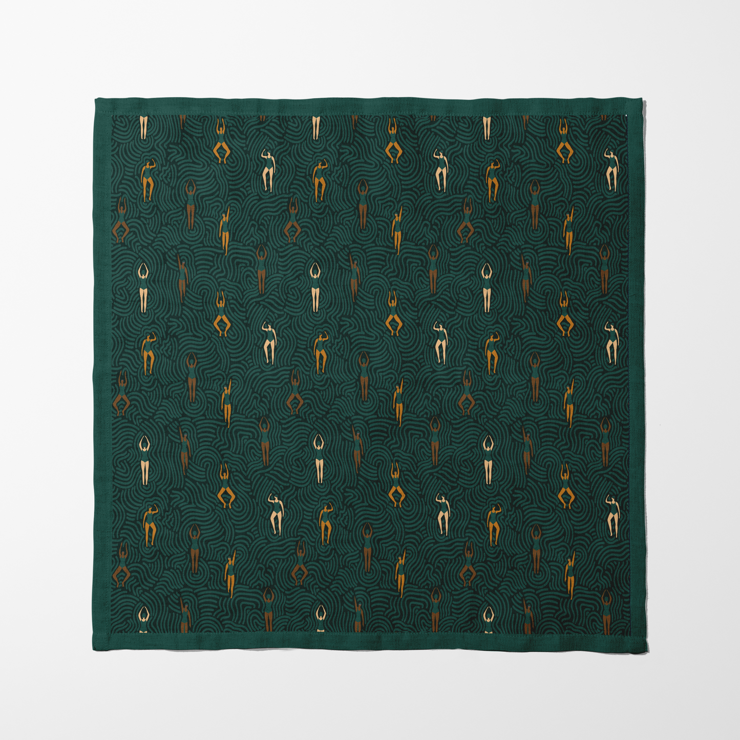 Swimmers in Summer in Adventurine Napkin