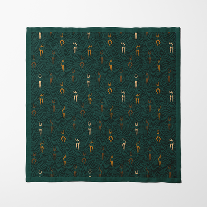 Swimmers in Summer in Adventurine Napkin