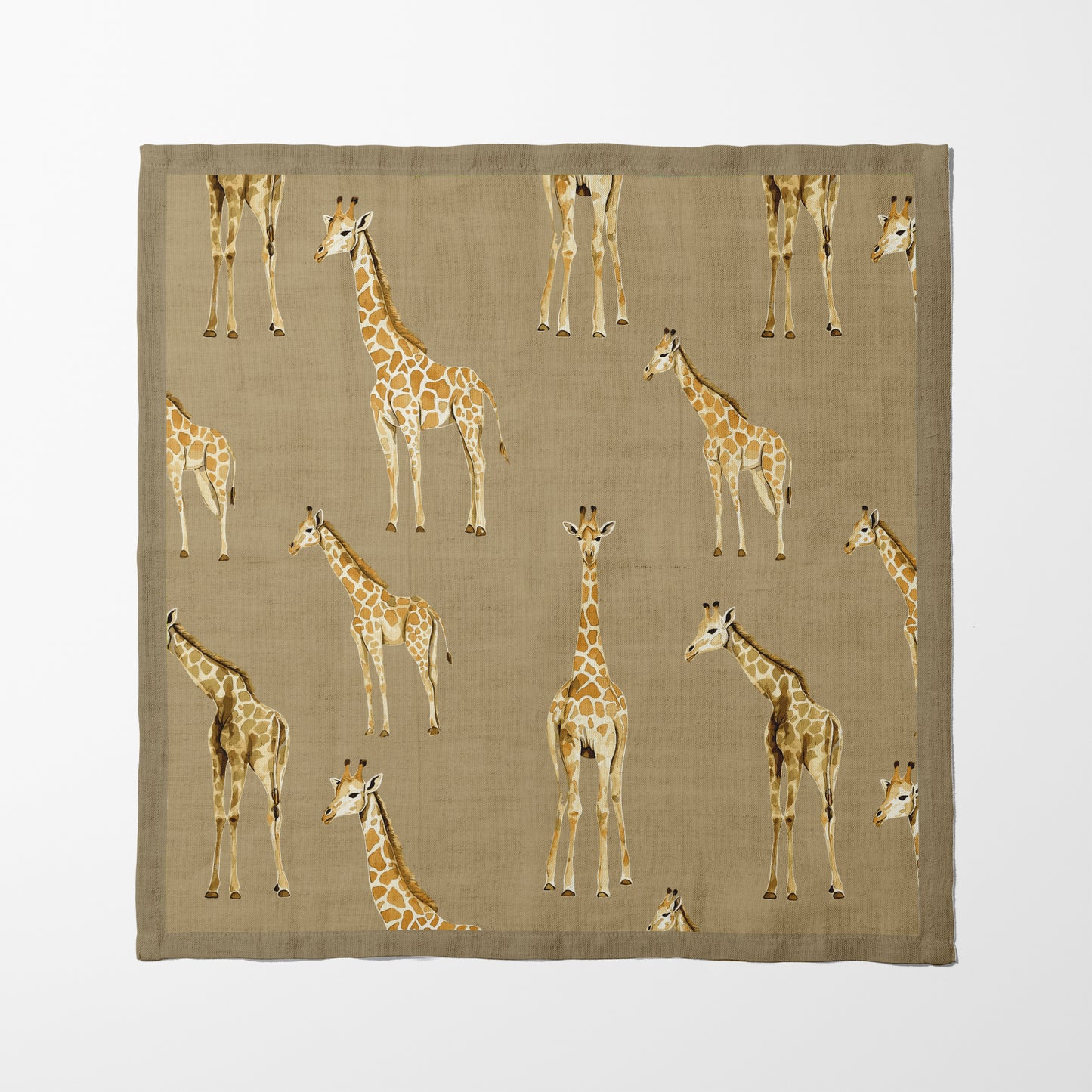 Napkin - Giraffes in taupe