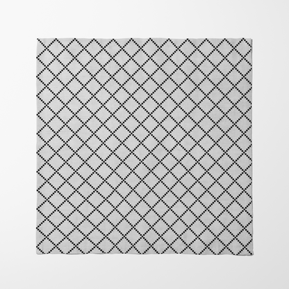 ONE Diamond Grid - Gray in Lightweight Linen