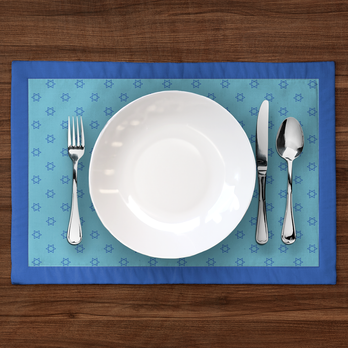 Star of David Placemat in Light Blue