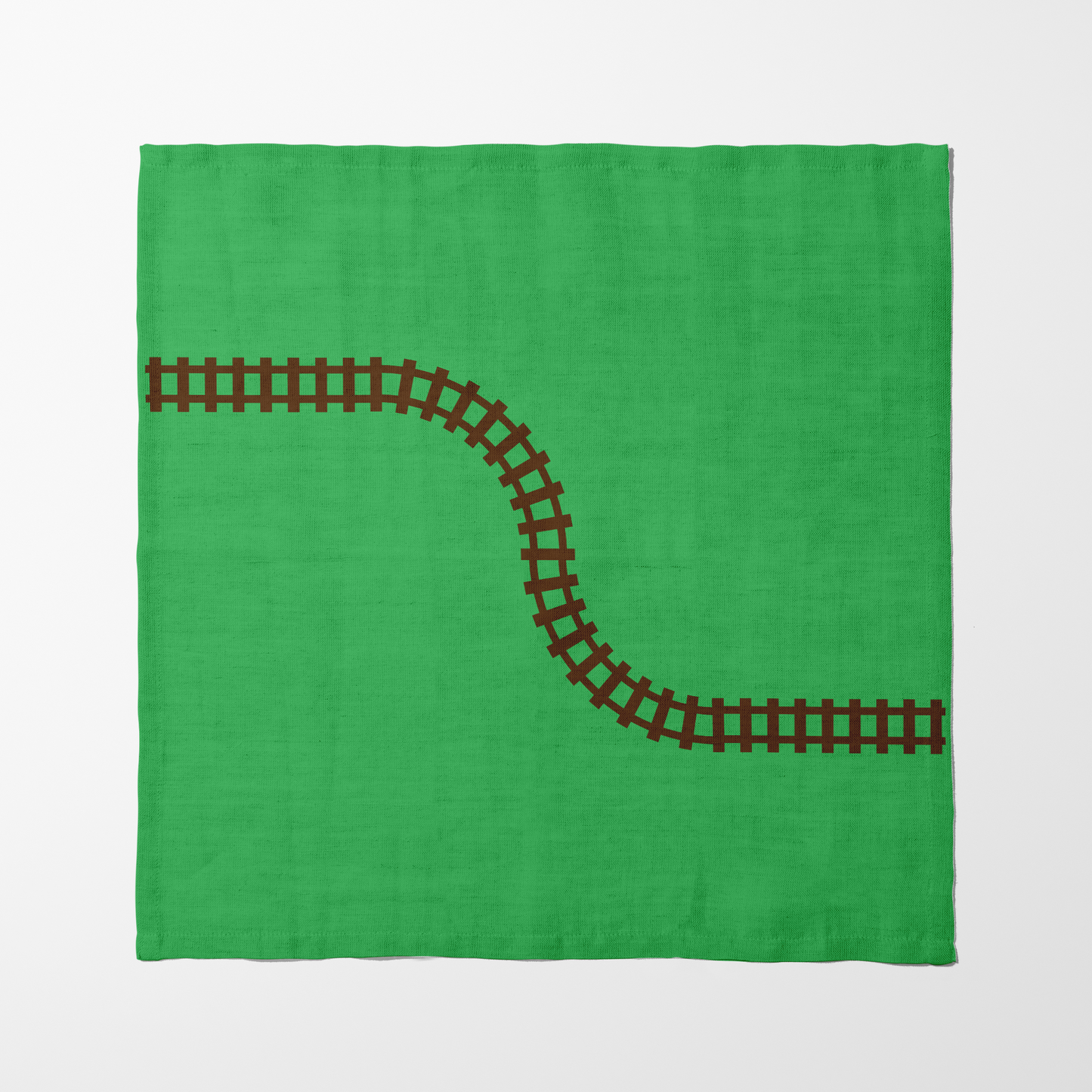 Train Tracks Napkin - Organic Cotton Voile