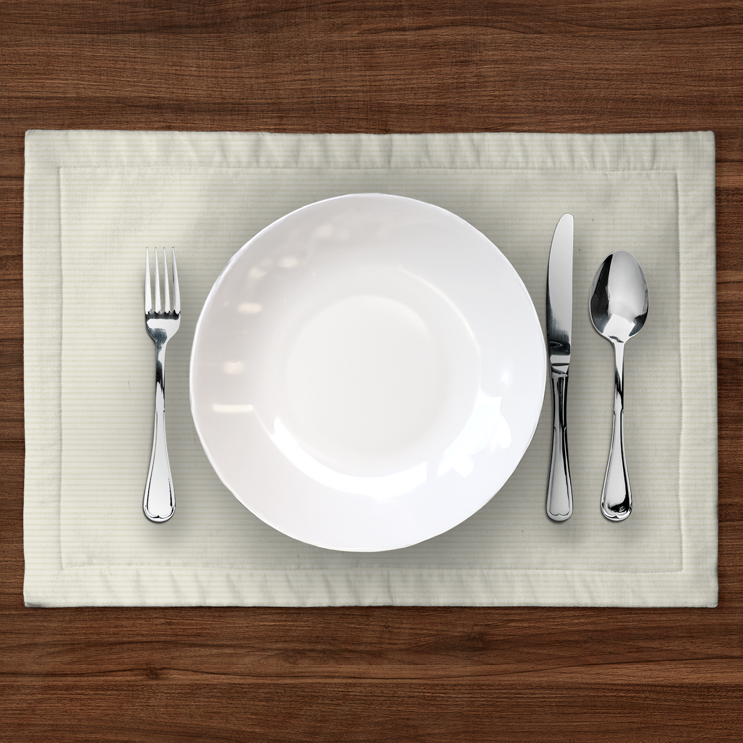 ONE Classic Placemat - Eggshell in Mid Cotton Twill