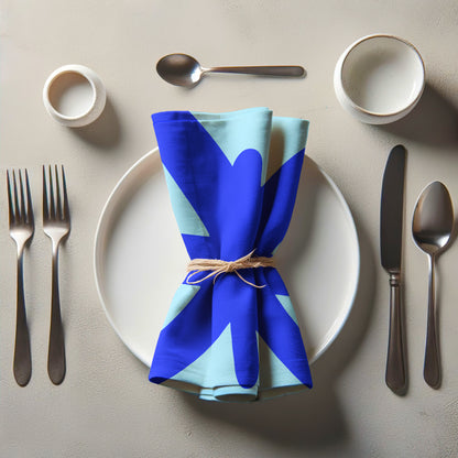 Astérisko in Aqua and Blue Napkin