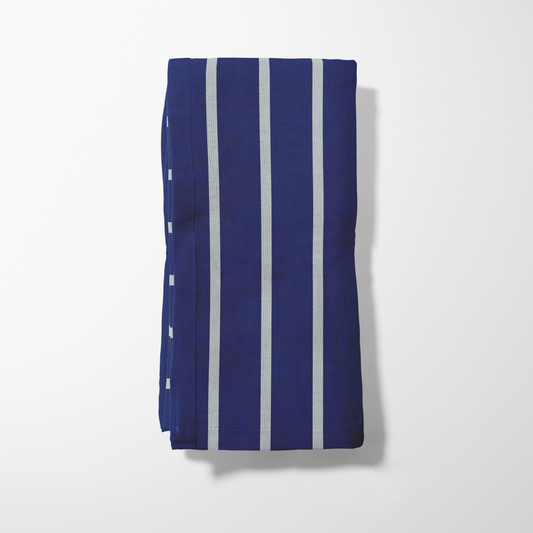 Classic Vertical Stripes Napkin - Navy in Lightweight Linen