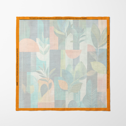 Green and Orange Plants Napkin