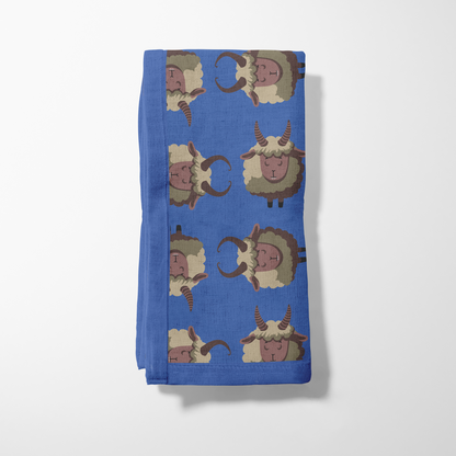 Krampus Napkin in Dark Blue