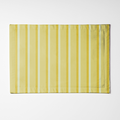 Tropical & Stripes Sunny Yellow Placemats | Set of 4