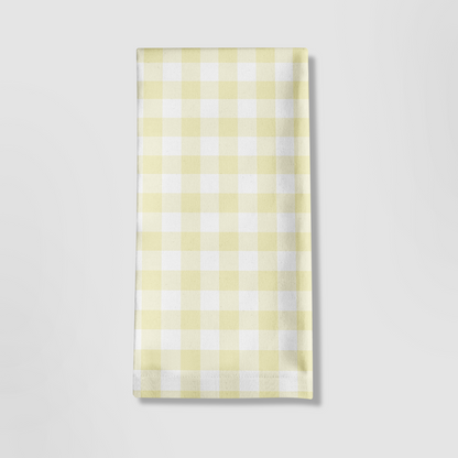 ONE Mini Gingham Tea Towel in Pastel Yellow