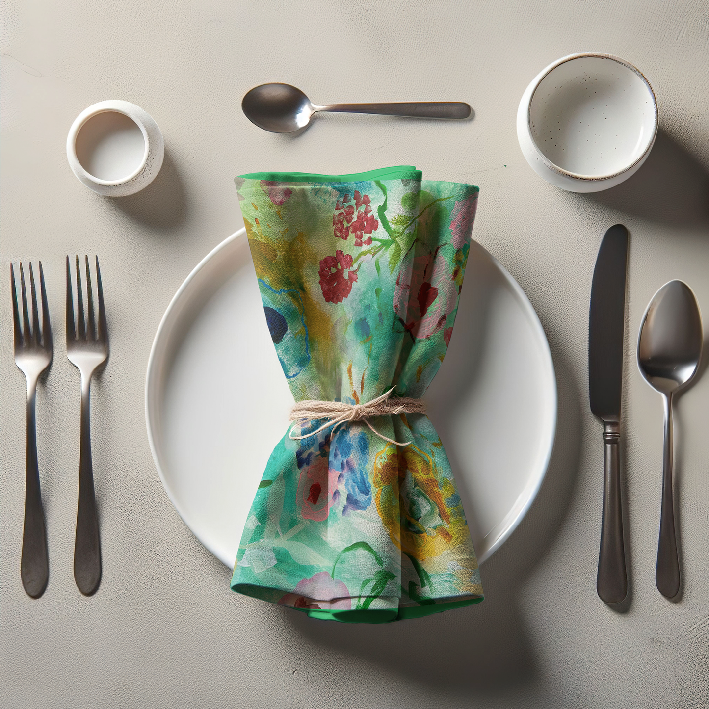 Wildflowers Green Napkin