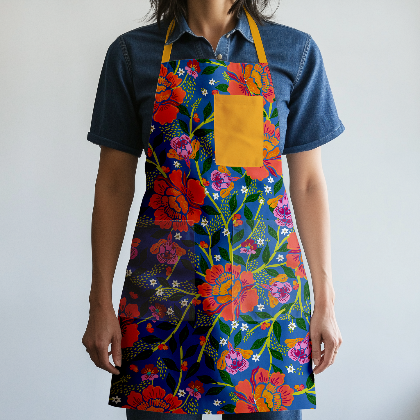 Homegrown Love Full Chef Apron - Organic Cotton Canvas Mid-Weight