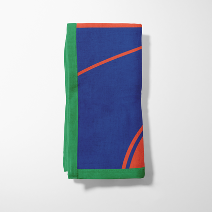 Blue, Orange, and Green Napkin