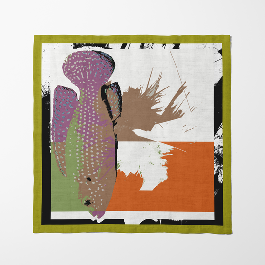 Fish with Orange Shape Napkin in Lightweight Linen