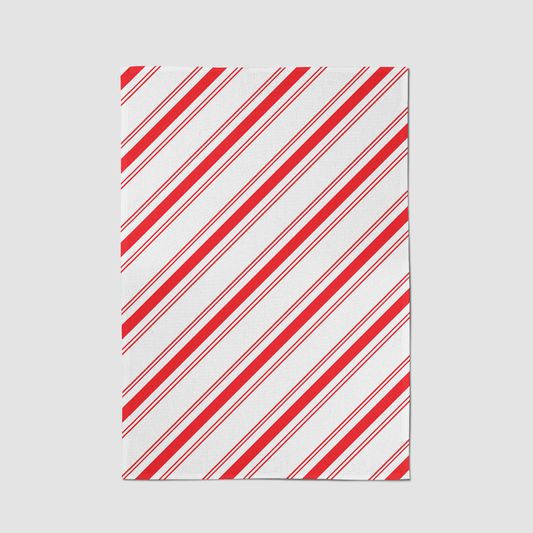 Candy Cane Stripes Tea Towel