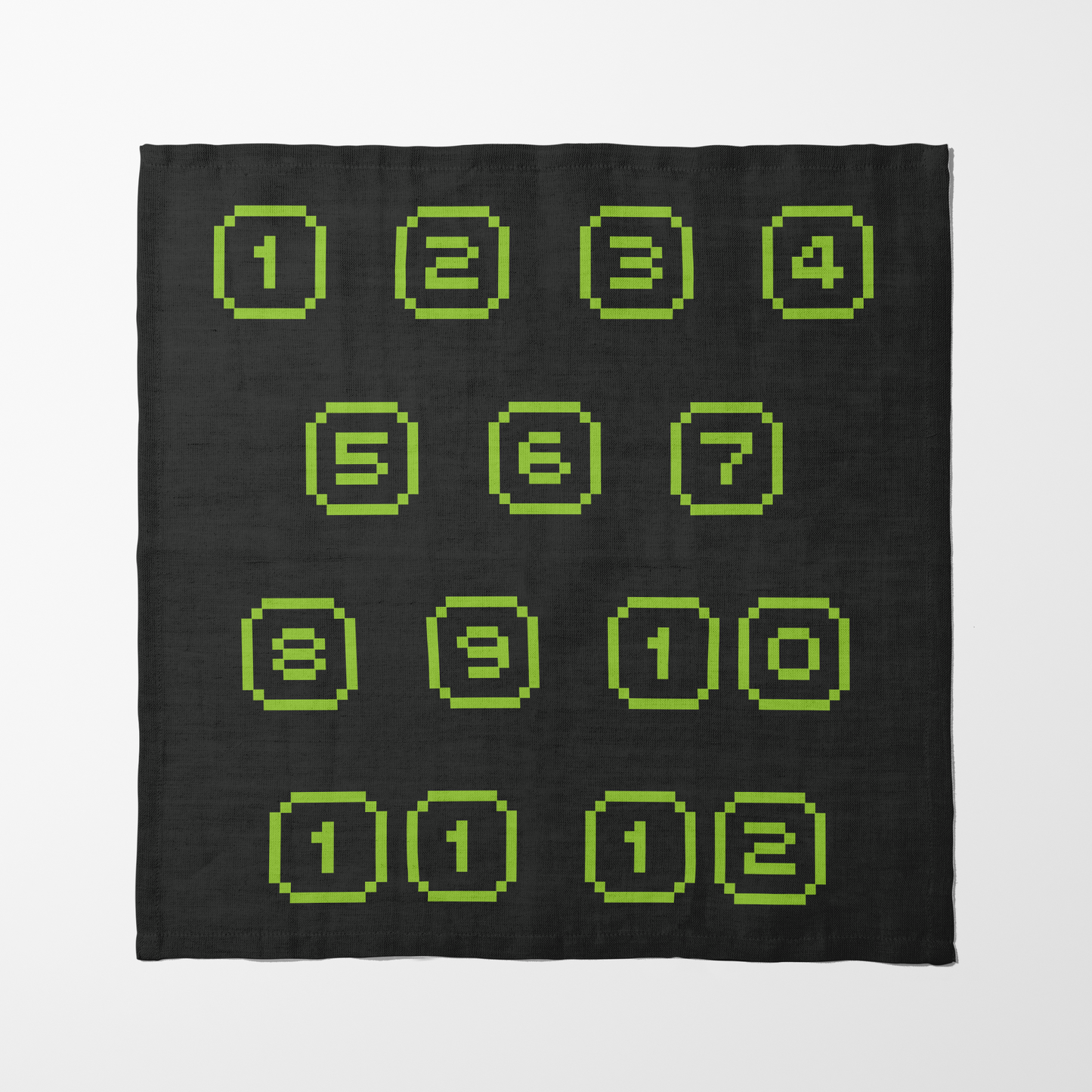 Tech Numbers Napkin - Lightweight Linen