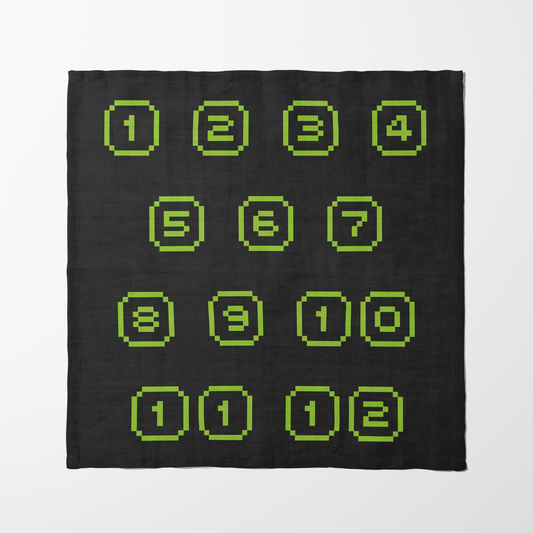 Tech Numbers Napkin - Lightweight Linen