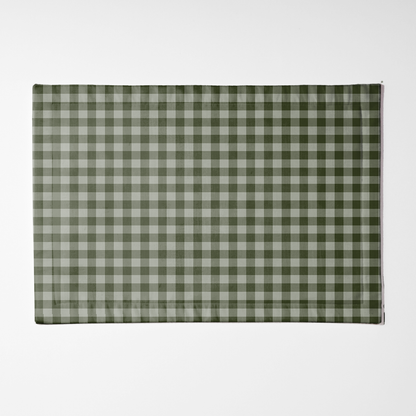 ONE Mini Gingham Placemat in Olive Green in Mid Weight Cotton Twill