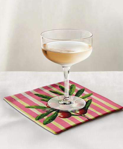 Olive Stripe Cocktail Napkin