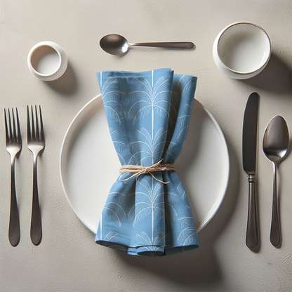 Palms Napkin in Blue