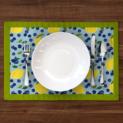 Spring Lemons in Aqua Placemat