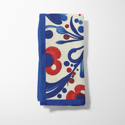 Red, White & Bloom Floral Napkin