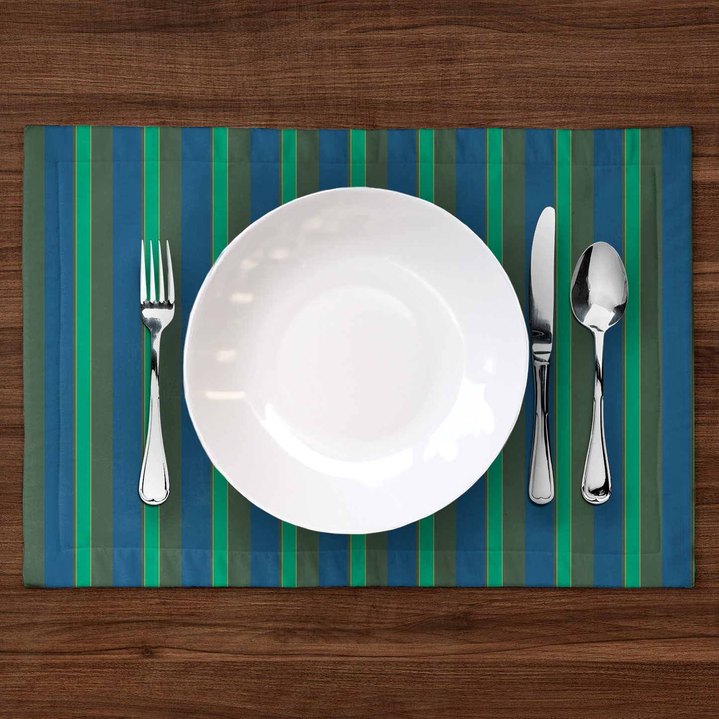 Candy Stripes Placemat in Green