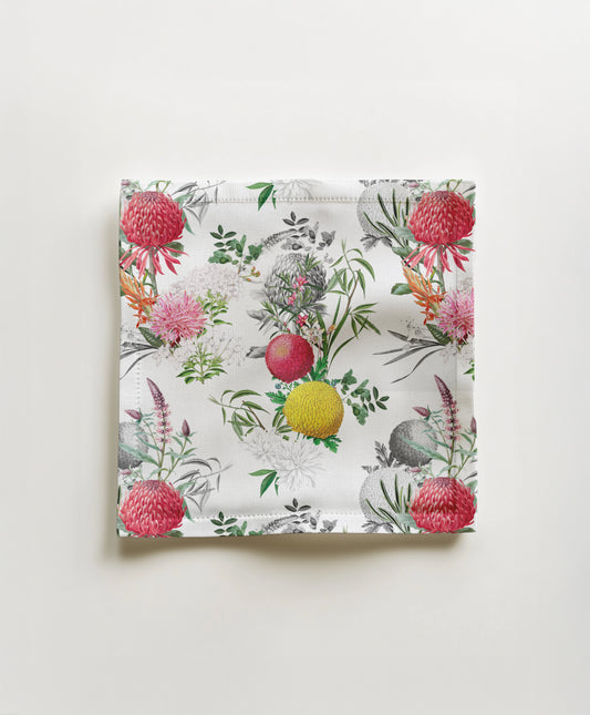 Cocktail Napkin - Verano in white