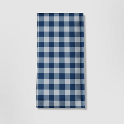 ONE Mini Gingham Tea Towel in Navy - Oxford Cotton