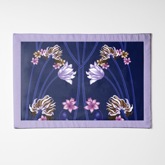 Art Nouveau Placemat in Navy