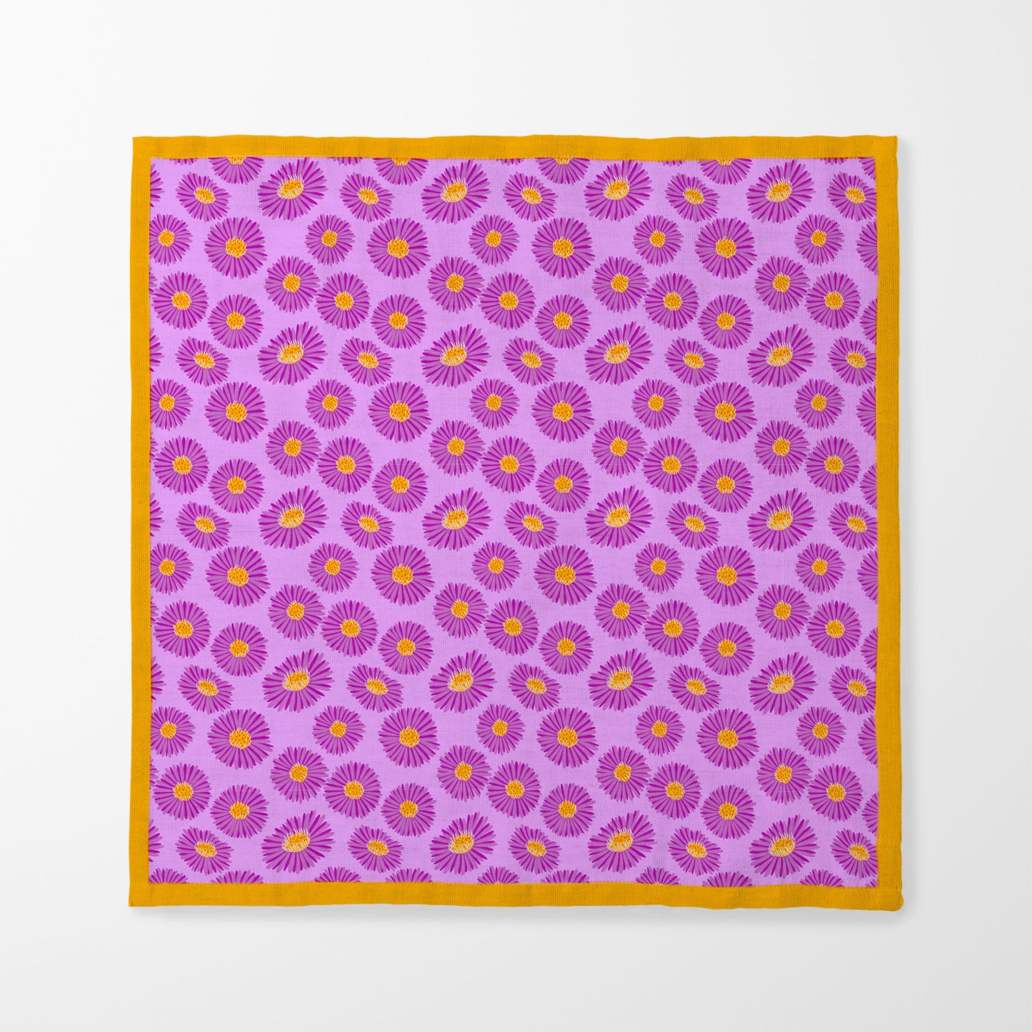 Purple Paper Daisy Napkin in Organic Cotton Voile