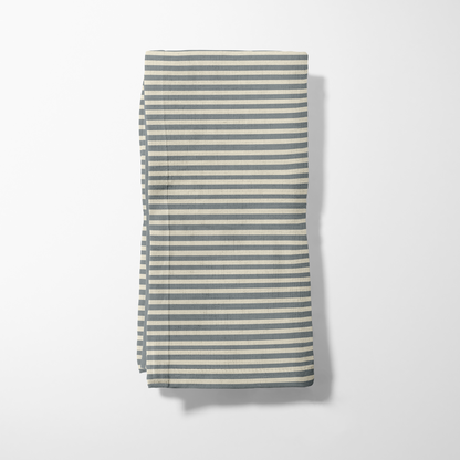 ONE Small Stripes Napkin - Stone in Organic Cotton Voile