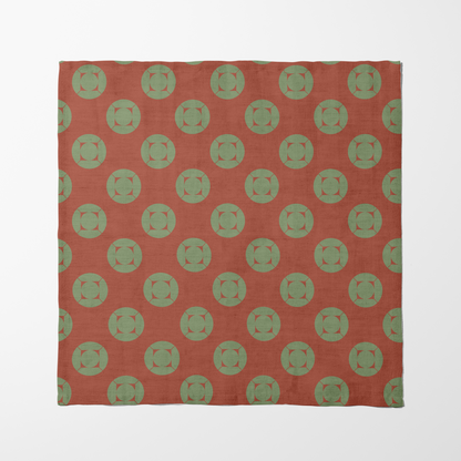 My Home is yours - Green Orange in Lightweight Linen