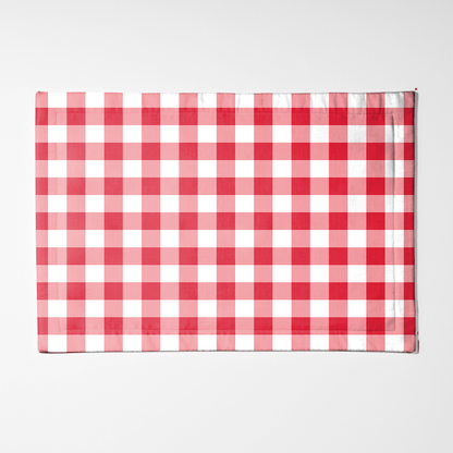 ONE Gingham Placemat in Red in Mid Weight Cotton Twill