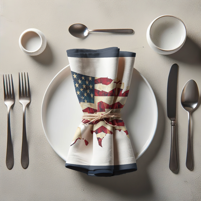 Geometric American Flag Napkin