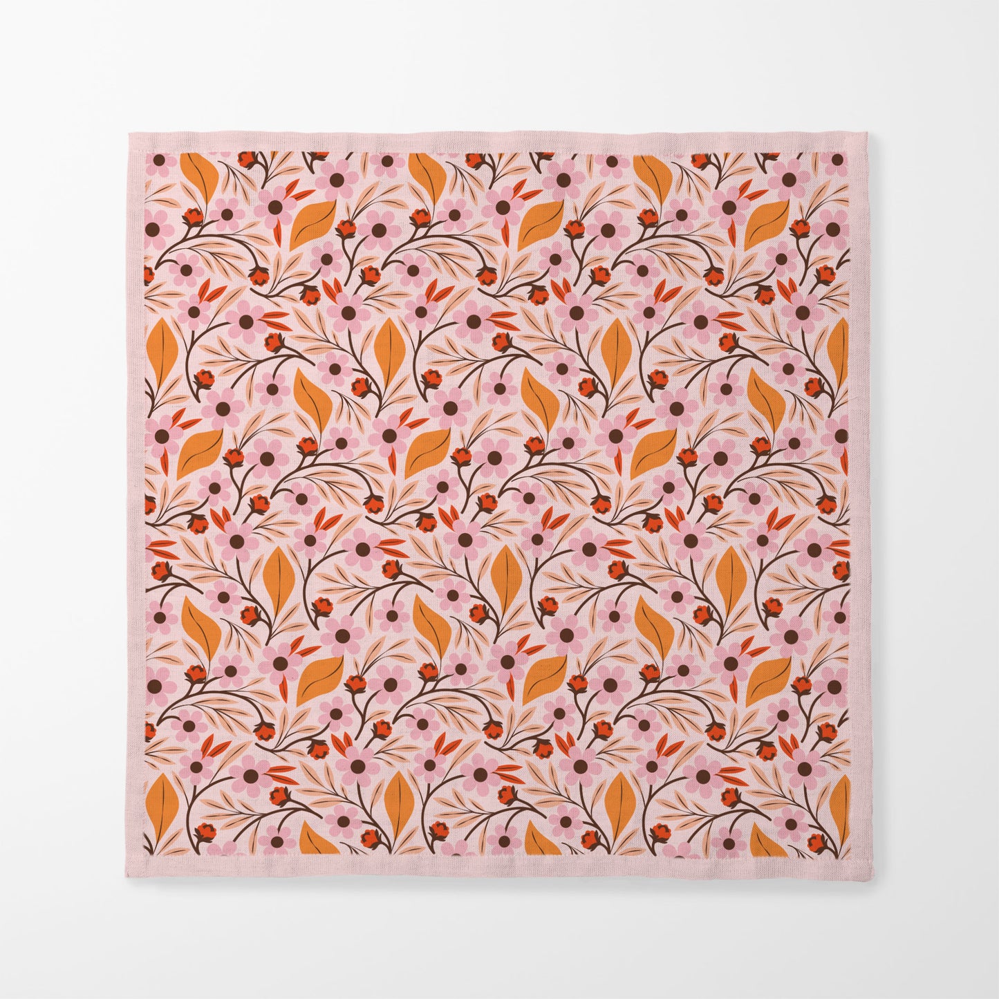 Floral Swirl - Lightweight Linen